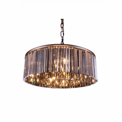 Elegant Sydney 10-LT Polished Nickel Chandelier Silver Shade Royal Cut Crystal - 1208G43PN-SS/RC