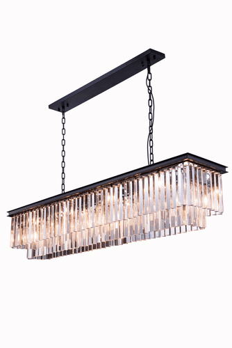 Elegant Sydney 12-LT Matte Black Chandelier Clear Royal Cut Crystal - 1202D60MB/RC