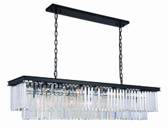 Elegant Sydney 12-LT Matte Black Chandelier Clear Royal Cut Crystal - 1232D60MB/RC