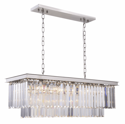Elegant Sydney 12-LT Polished Nickel Chandelier Clear Royal Cut Crystal - 1232D40PN/RC