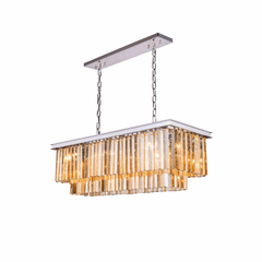 Elegant Sydney 12-LT Polished Nickel Chandelier Golden Teak Royal Cut Crystal - 1202D40PN-GT/RC Elegant Sydney 12-LT Polished Nickel Chandelier Golden Teak Royal Cut Crystal - 1202D40PN-GT/RC