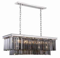 Elegant Sydney 12-LT Polished Nickel Chandelier Silver Shade Royal Cut Crystal - 1232D40PN-SS/RC Elegant Sydney 12-LT Polished Nickel Chandelier Silver Shade Royal Cut Crystal - 1232D40PN-SS/RC