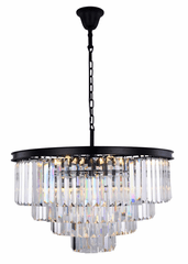 Elegant Sydney 17-LT Matte Black Chandelier Clear Royal Cut Crystal - 1231D32MB/RC Elegant Sydney 17-LT Matte Black Chandelier Clear Royal Cut Crystal - 1231D32MB/RC