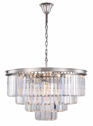 Elegant Sydney 17-LT Polished Nickel Chandelier Clear Royal Cut Crystal - 1231D32PN/RC