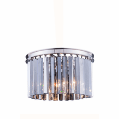 Elegant Sydney 3-LT Polished Nickel Flush Mount Clear Royal Cut Crystal - 1208F16PN/RC