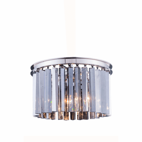 Elegant Sydney 3-LT Polished Nickel Flush Mount Clear Royal Cut Crystal - 1208F16PN/RC