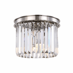 Elegant Sydney 3-LT Polished Nickel Flush Mount Clear Royal Cut Crystal - 1238F12PN/RC Elegant Sydney 3-LT Polished Nickel Flush Mount Clear Royal Cut Crystal - 1238F12PN/RC