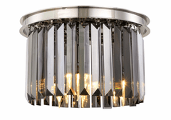 Elegant Sydney 3-LT Polished Nickel Flush Mount Silver Shade Royal Cut Crystal - 1238F16PN-SS/RC