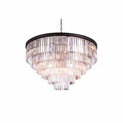 Elegant Sydney 33-LT Matte Black Chandelier Clear Royal Cut Crystal - 1201D44MB/RC Elegant Sydney 33-LT Matte Black Chandelier Clear Royal Cut Crystal - 1201D44MB/RC