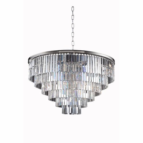 Elegant Sydney 33-LT Polished Nickel Chandelier Clear Royal Cut Crystal - 1201D44PN/RC