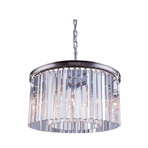 Elegant Sydney 8-LT Polished Nickel Chandelier Clear Royal Cut Crystal - 1208D26PN/RC