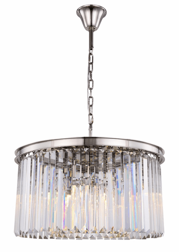 Elegant Sydney 8-LT Polished Nickel Chandelier Clear Royal Cut Crystal - 1238D26PN/RC