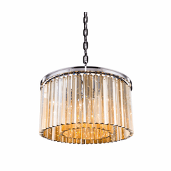 Elegant Sydney 8-LT Polished Nickel Chandelier Golden Teak Royal Cut Crystal - 1208D26PN-GT/RC Elegant Sydney 8-LT Polished Nickel Chandelier Golden Teak Royal Cut Crystal - 1208D26PN-GT/RC