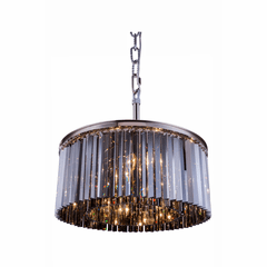 Elegant Sydney 8-LT Polished Nickel Chandelier Silver Shade Royal Cut Crystal - 1208D31PN-SS/RC