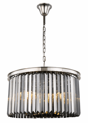 Elegant Sydney 8-LT Polished Nickel Chandelier Silver Shade Royal Cut Crystal - 1238D26PN-SS/RC Elegant Sydney 8-LT Polished Nickel Chandelier Silver Shade Royal Cut Crystal - 1238D26PN-SS/RC