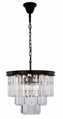 Elegant Sydney 9-LT Matte Black Chandelier Clear Royal Cut Crystal - 1231D20MB/RC