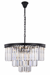 Elegant Sydney 9-LT Matte Black Chandelier Clear Royal Cut Crystal - 1231D26MB/RC Elegant Sydney 9-LT Matte Black Chandelier Clear Royal Cut Crystal - 1231D26MB/RC