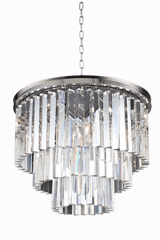 Elegant Sydney 9-LT Polished Nickel Chandelier Clear Royal Cut Crystal - 1201D20PN/RC Elegant Sydney 9-LT Polished Nickel Chandelier Clear Royal Cut Crystal - 1201D20PN/RC