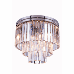 Elegant Sydney 9-LT Polished Nickel Flush Mount Clear Royal Cut Crystal - 1201F20PN/RC Elegant Sydney 9-LT Polished Nickel Flush Mount Clear Royal Cut Crystal - 1201F20PN/RC