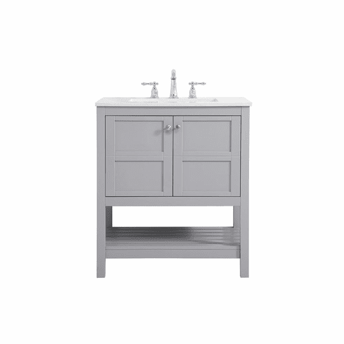 Elegant Theo 30" Single Bathroom Vanity - Gray - VF16430GR