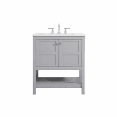 Elegant Theo 30" Single Bathroom Vanity - Gray - VF16430GR