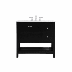 Elegant Theo 36" Single Bathroom Vanity - Black - VF16436BK