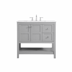 Elegant Theo 36" Single Bathroom Vanity - Gray - VF16436GR