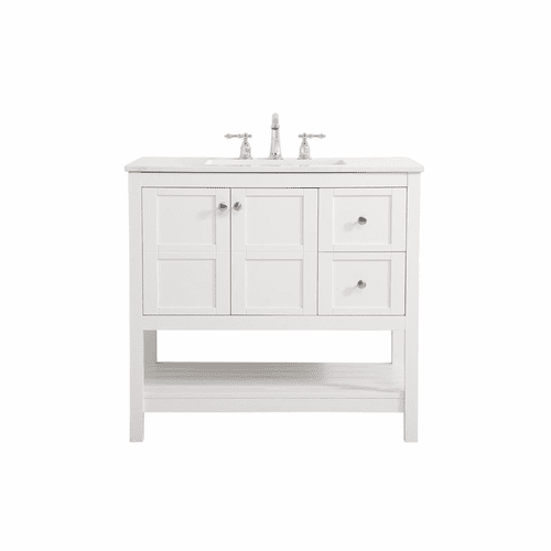 Elegant Theo 36" Single Bathroom Vanity - White - VF16436WH