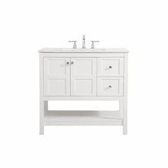 Elegant Theo 36" Single Bathroom Vanity - White - VF16436WH