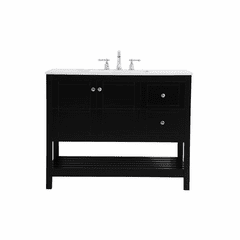 Elegant Theo 42" Single Bathroom Vanity - Black - VF16442BK