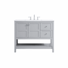 Elegant Theo 42" Single Bathroom Vanity - Gray - VF16442GR