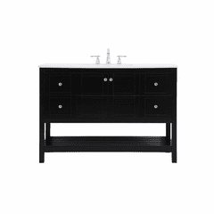 Elegant Theo 48" Single Bathroom Vanity - Black - VF16448BK