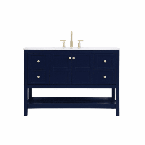 Elegant Theo 48" Single Bathroom Vanity - Blue - VF16448BL