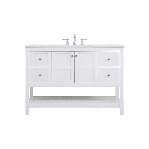 Elegant Theo 48" Single Bathroom Vanity - White - VF16448WH