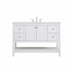 Elegant Theo 48" Single Bathroom Vanity - White - VF16448WH