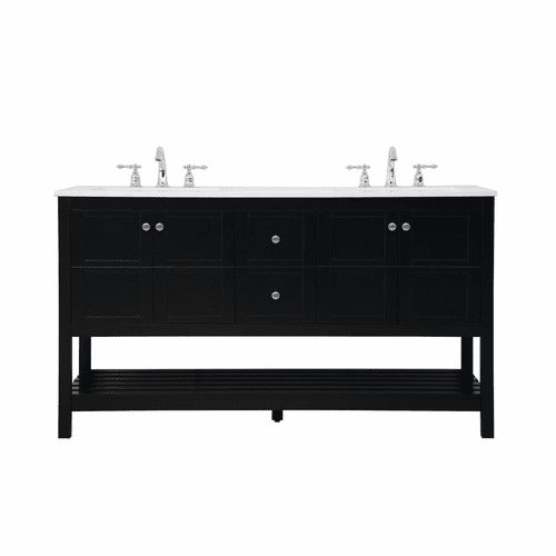 Elegant Theo 60" Single Bathroom Vanity - Black - VF16460DBK