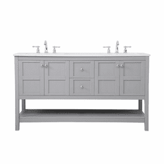 Elegant Theo 60" Single Bathroom Vanity - Gray - VF16460DGR