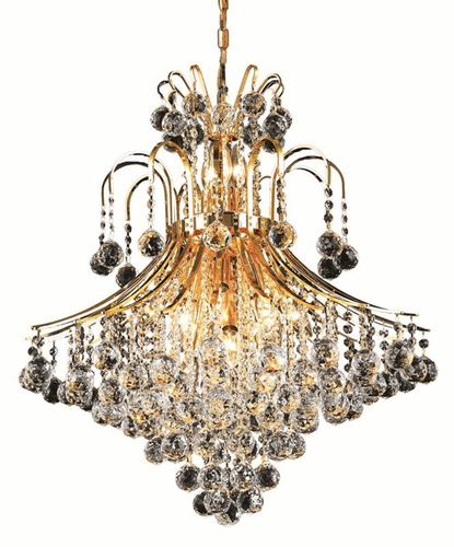 Elegant Toureg 15-LT Gold Chandelier Clear Royal Cut Crystal - V8003D25G/RC