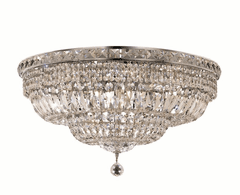 Elegant Tranquil 12-LT Chrome Flush Mount Clear Royal Cut Crystal - V2528F24C/RC Elegant Tranquil 12-LT Chrome Flush Mount Clear Royal Cut Crystal - V2528F24C/RC