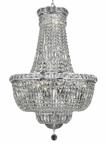 Elegant Tranquil 22-LT Chrome Chandelier Clear Royal Cut Crystal - V2528D22C/RC