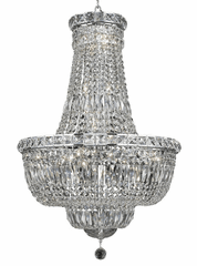 Elegant Tranquil 22-LT Chrome Chandelier Clear Royal Cut Crystal - V2528D22C/RC