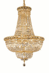 Elegant Tranquil 22-LT Gold Chandelier Clear Royal Cut Crystal - V2528D22G/RC