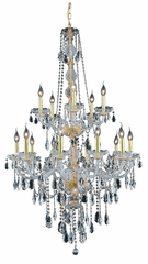 Elegant Verona 15-LT Gold Chandelier Clear Royal Cut Crystal - 7915G33G/RC