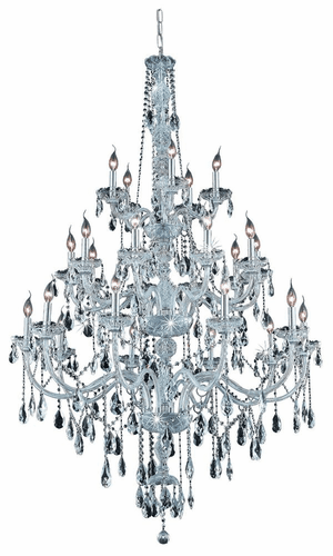 Elegant Verona 25-LT Chrome Chandelier Clear Royal Cut Crystal - 7925G43C/RC
