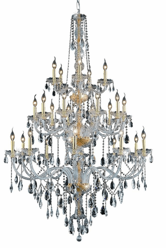 Elegant Verona 25-LT Gold Chandelier Clear Royal Cut Crystal - 7925G43G/RC