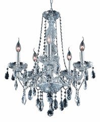 Elegant Verona 5-LT Chrome Chandelier Clear Royal Cut Crystal - 7955D21C/RC