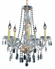 Elegant Verona 5-LT Gold Chandelier Clear Royal Cut Crystal - 7955D21G/RC