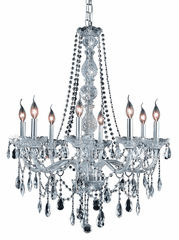 Elegant Verona 8-LT Chrome Chandelier Clear Royal Cut Crystal - 7958D28C/RC