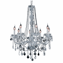 Elegant Verona 8-LT Chrome Chandelier Clear Royal Cut Crystal - V7858D28C/RC