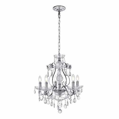 Elegant Voltaire Collection Chandelier Chrome Finish - LD4005D22C